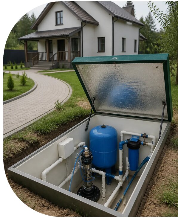 Автономное водоснабжение дома в Ейске от 154590 р. | АПаруса-Еск